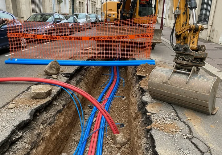 Tranchées VRD et viabilisation de terrain à Lyon