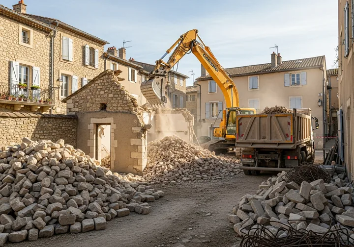 Démolition et évacuation de gravats d'une dépendance à Vienne